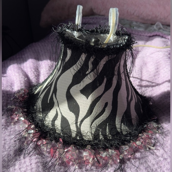 The Bombay Company Other - Bombay Kids - Zebra Print Lamp Shade with Pink Accents